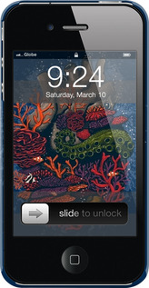 3D пластиковий глянцевий чехол Серце моря для Apple iPhone 4 - 6506c-15 изображение 