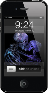 3D пластиковый глянцевый чехол С изображением скелета для Apple iPhone 4 - 6537c-15 изображение 