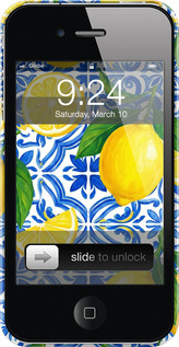 3D пластиковий глянцевий чехол Grocery Girl Italian Summer для Apple iPhone 4s - 6766c-12 изображение 