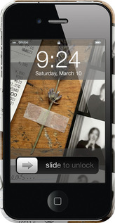 3D пластиковый глянцевый чехол Aesthetic Scrapbook Collage для Apple iPhone 4 - 6773c-15 изображение 