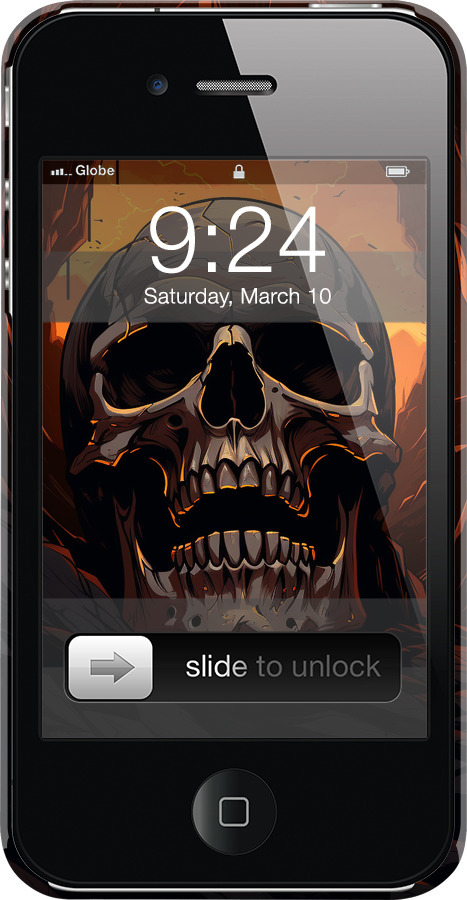 3D пластиковий глянцевий чехол Черв пещері для Apple iPhone 4 - 5959c-15 изображение 