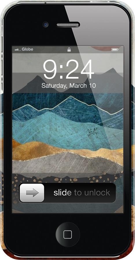3D пластиковый глянцевый чехол Янтарный закат для Apple iPhone 4 - 6475c-15 изображение 