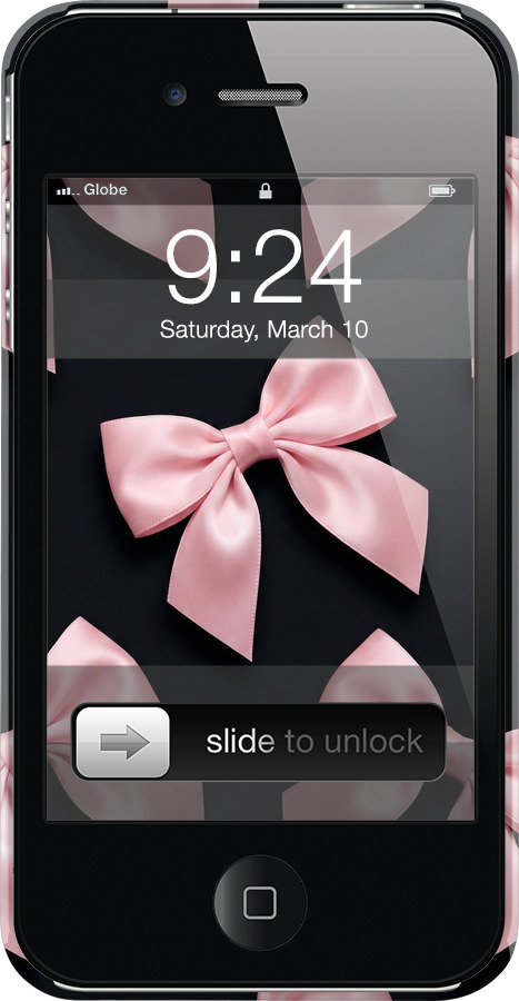 3D пластиковый глянцевый чехол Coquette Ribbons Dark Coquette для Apple iPhone 4 - 6767c-15 изображение 