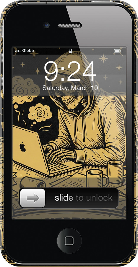 3D пластиковий глянцевий чехол The Overthinker для Apple iPhone 4 - 6774c-15 изображение 