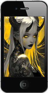 2D пластиковый чехол Аниме демон 2 для Apple iPhone 4 - 6309t-15 изображение 