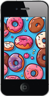 2D пластиковый чехол Пончики для Apple iPhone 4s - 6318t-12 изображение 