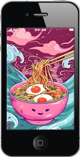 2D пластиковий чехол Рамен для Apple iPhone 4s - 6360t-12 изображение 