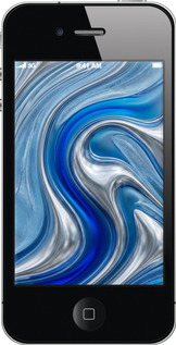 2D пластиковий чехол Liquid Chrome для Apple iPhone 4 - 6781t-15 изображение 