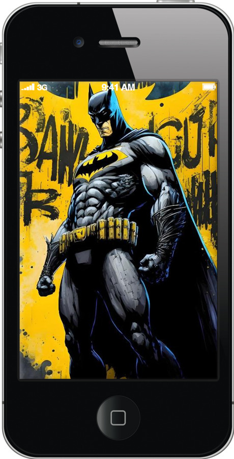 2D пластиковий чехол Бетмен для Apple iPhone 4s - 6290t-12 изображение 