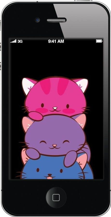 2D пластиковый чехол Милые кошки для Apple iPhone 4s - 6518t-12 изображение 
