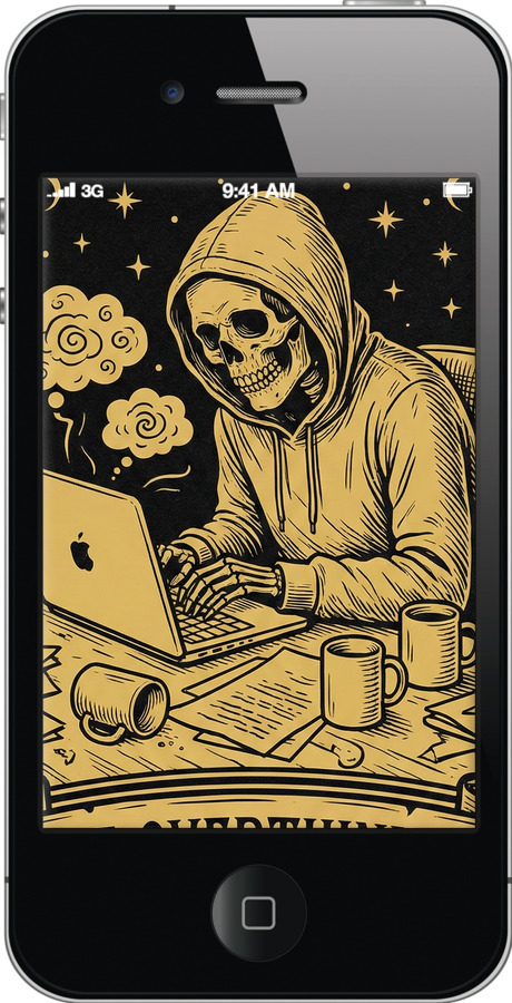 2D пластиковый чехол The Overthinker для Apple iPhone 4 - 6774t-15 изображение 