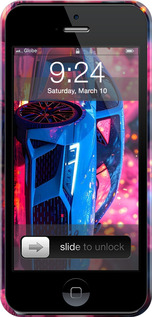 3D пластиковий матовий чехол Ауди для Apple iPhone 5 - 6286m-18 изображение 