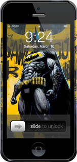 3D пластиковий глянцевий чехол Бетмен для Apple iPhone 5 - 6290c-18 изображение 