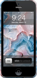 3D пластиковий матовий чехол Мрамор для Apple iPhone 5s - 6306m-21 изображение 