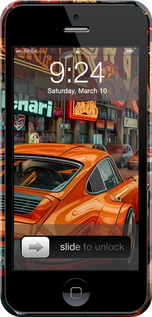 3D пластиковий матовий чехол Порше для Apple iPhone 5 - 6334m-18 изображение 