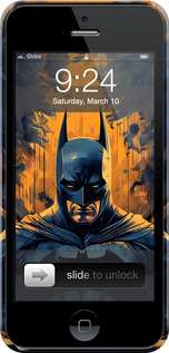 3D пластиковий глянцевий чехол Бетмен для Apple iPhone 5 - 6335c-18 изображение 