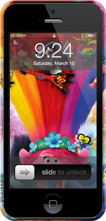 3D пластиковий матовий чехол Тролі для Apple iPhone 5 - 6343m-18 изображение 