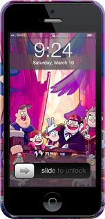 3D пластиковий матовий чехол Гравити Фолз для Apple iPhone 5s - 6365m-21 изображение 
