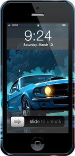 3D пластиковий матовий чехол Форд мустанг для Apple iPhone 5 - 6374m-18 изображение 