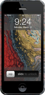 3D пластиковий матовий чехол Із зображенням абстрактного живопису для Apple iPhone 5s - 6530m-21 изображение 