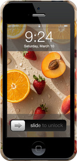3D пластиковый матовый чехол Фрукты 3 для Apple iPhone 5s - 6703m-21 изображение 