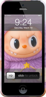 3D пластиковый матовый чехол Лабубу для Apple iPhone 5s - 6708m-21 изображение 
