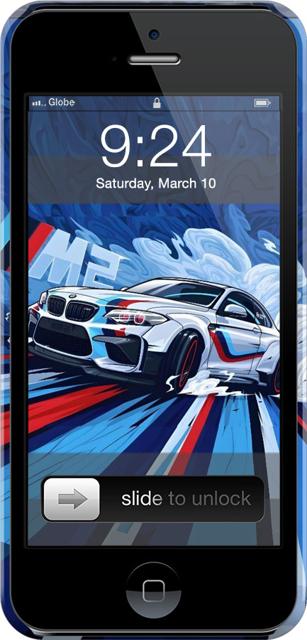 3D пластиковий матовий чехол БМВ для Apple iPhone 5 - 6292m-18 изображение 