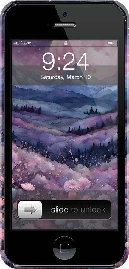 3D пластиковий матовий чехол Ніч місяць арт для Apple iPhone 5 - 6319m-18 изображение 