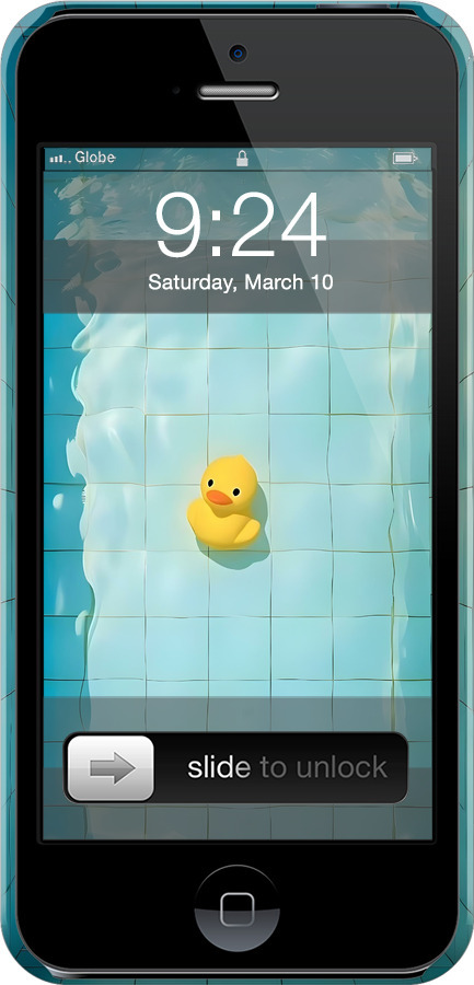 3D пластиковий матовий чехол Каченя для Apple iPhone 5 - 6323m-18 изображение 