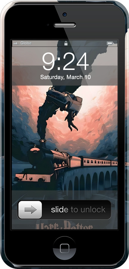 3D пластиковий глянцевий чехол Гаррі Поттер для Apple iPhone 5 - 6331c-18 изображение 