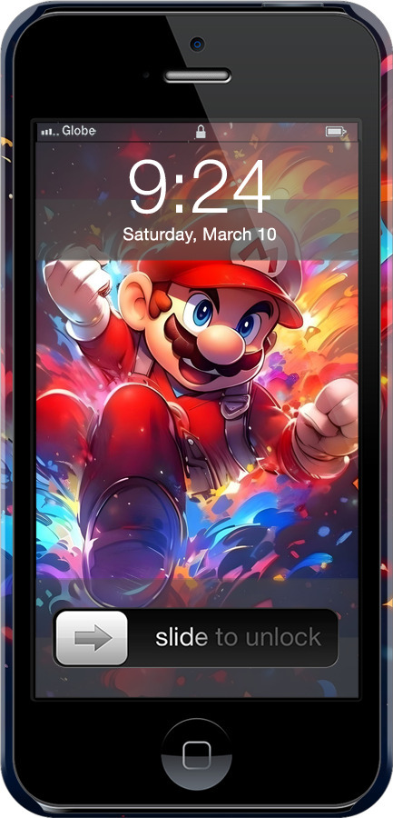 3D пластиковый матовый чехол Супер Марио для Apple iPhone 5s - 6342m-21 изображение 