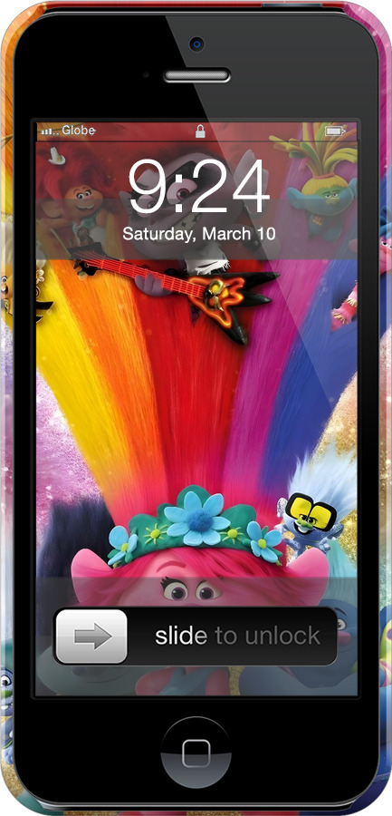 3D пластиковий матовий чехол Тролі для Apple iPhone 5 - 6343m-18 изображение 