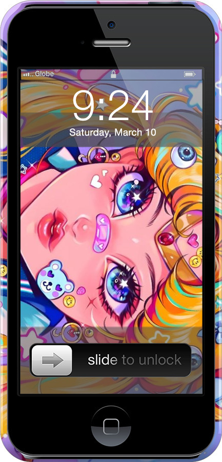 3D пластиковый глянцевый чехол Сейлор Мун 4 для Apple iPhone 5 - 6353c-18 изображение 