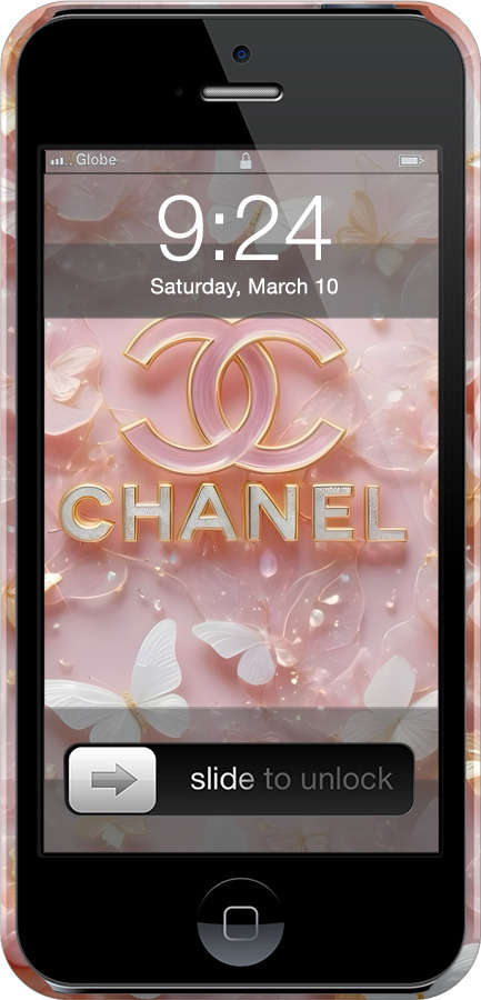3D пластиковий глянцевий чехол Шанель для Apple iPhone SE - 6366c-214 изображение 