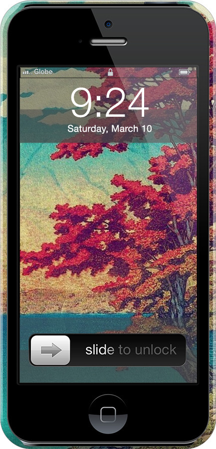 3D пластиковый матовый чехол С изображением природы для Apple iPhone 5 - 6469m-18 изображение 