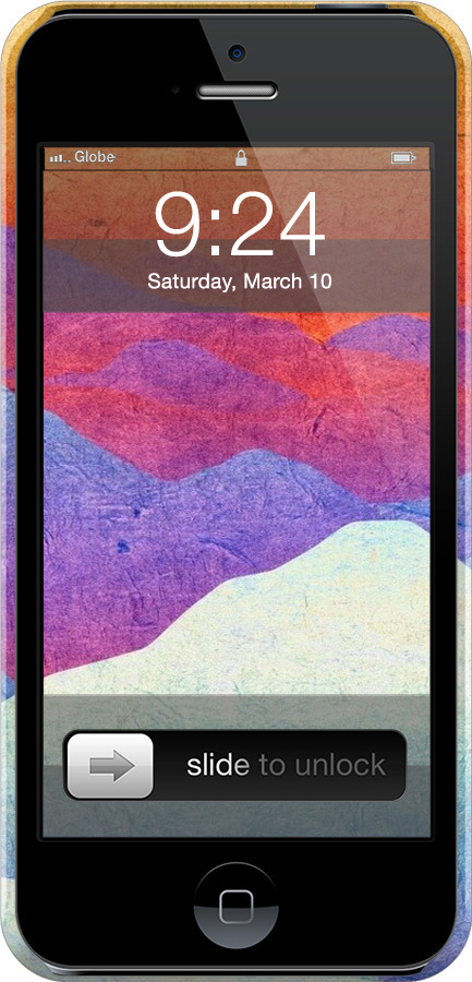 3D пластиковый матовый чехол Горный закат для Apple iPhone 5 - 6479m-18 изображение 