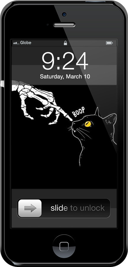 3D пластиковый глянцевый чехол Кошка для Apple iPhone 5 - 6505c-18 изображение 