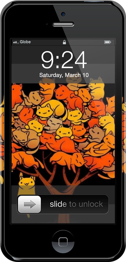3D пластиковий глянцевий чехол Дерево та котики для Apple iPhone SE - 6516c-214 изображение 