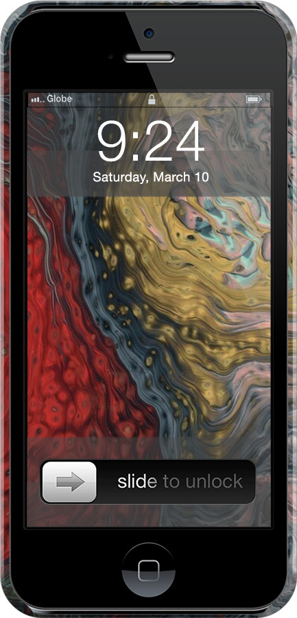 3D пластиковий матовий чехол Із зображенням абстрактного живопису для Apple iPhone 5s - 6530m-21 изображение 