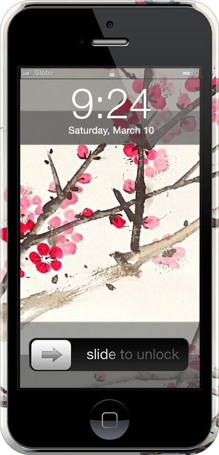 3D пластиковый матовый чехол Принт с изображением цветения сакуры для Apple iPhone 5s - 6545m-21 изображение 