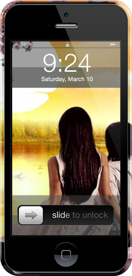 3D пластиковый матовый чехол Sunset для Apple iPhone 5 - 6607m-18 изображение 