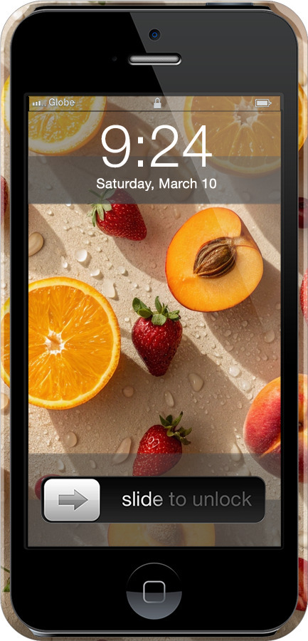 3D пластиковый матовый чехол Фрукты 3 для Apple iPhone 5s - 6703m-21 изображение 