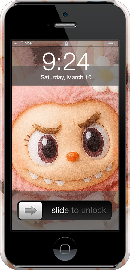 3D пластиковый матовый чехол Лабубу 2 для Apple iPhone 5s - 6710m-21 изображение 