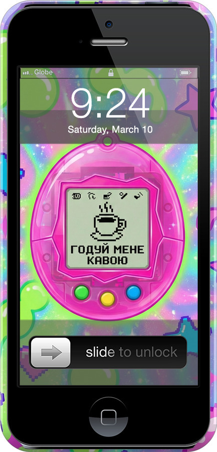 3D пластиковый матовый чехол Y2K Aesthetic Retro Pet: Годуй мене кавою для Apple iPhone 5s - 6784m-21 изображение 