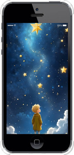 Силикон с усиленными углами чехол Маленький принц для Apple iPhone 5s - 6326sp-21 изображение 