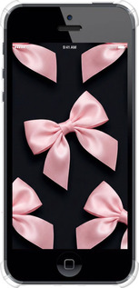 Силикон с усиленными углами чехол Coquette Ribbons Dark Coquette для Apple iPhone 5 - 6767sp-18 изображение 