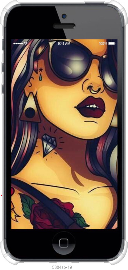 Силіконовий протиударний с посиленими кутами чехол № 5384 для Apple iPhone 5s - 5384sp-21 изображение 