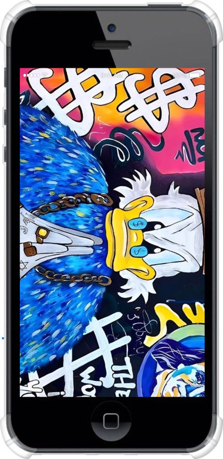 Силіконовий протиударний с посиленими кутами чехол Скрудж 2 для Apple iPhone 5s - 6285sp-21 изображение 