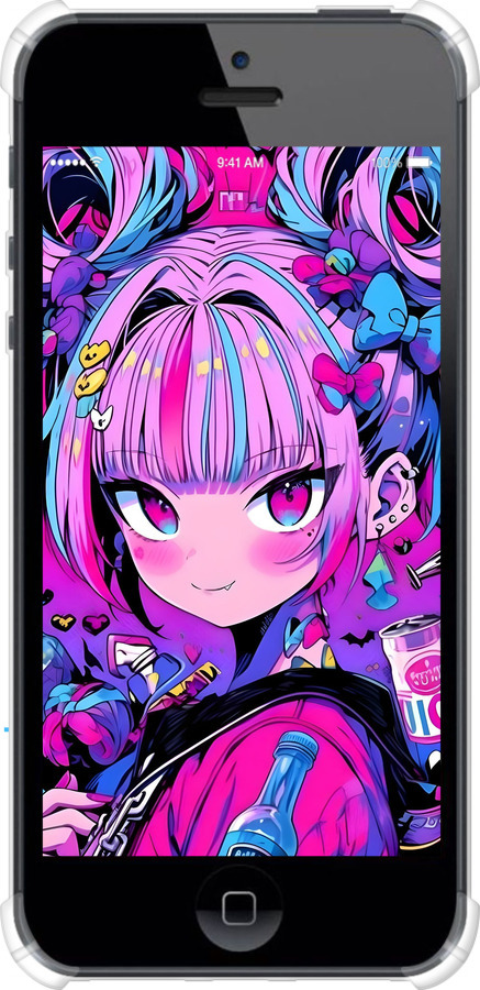 Силикон с усиленными углами чехол Аниме милаха для Apple iPhone 5s - 6314sp-21 изображение 