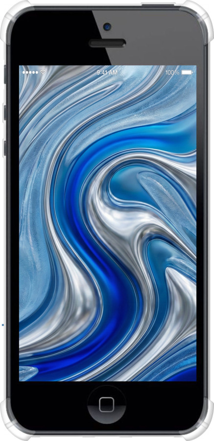 Силикон с усиленными углами чехол Liquid Chrome для Apple iPhone 5 - 6781sp-18 изображение 